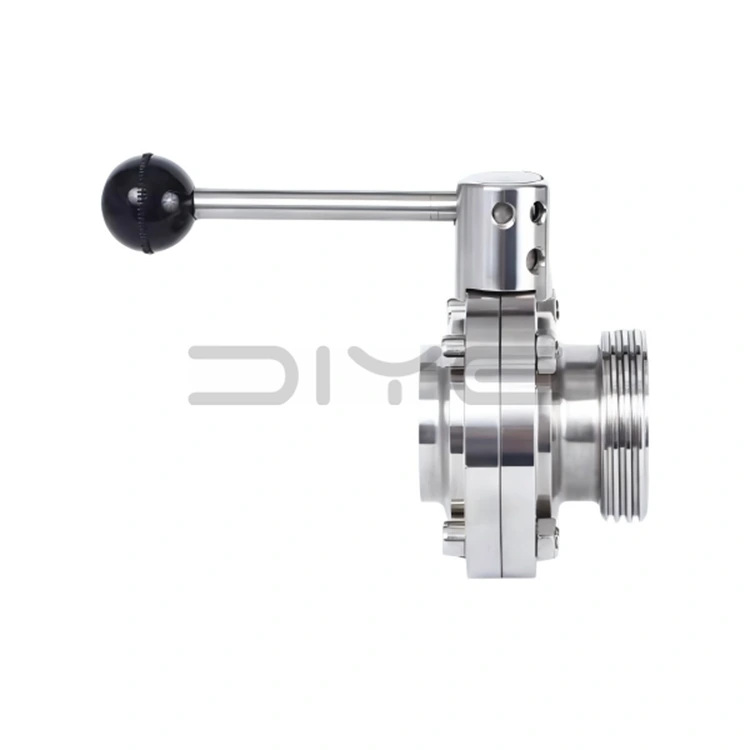 سینیٹری ویلڈ تھریڈڈ بٹر فلائی والو